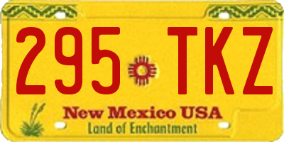 NM license plate 295TKZ