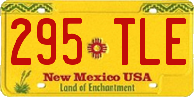 NM license plate 295TLE