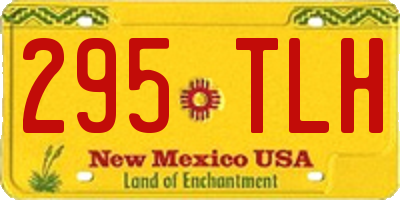 NM license plate 295TLH