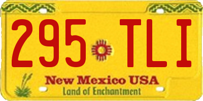 NM license plate 295TLI
