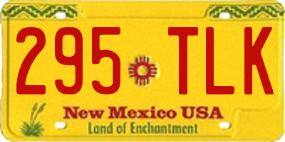 NM license plate 295TLK