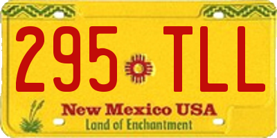 NM license plate 295TLL