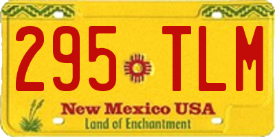 NM license plate 295TLM
