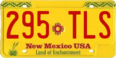 NM license plate 295TLS