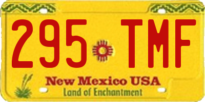 NM license plate 295TMF