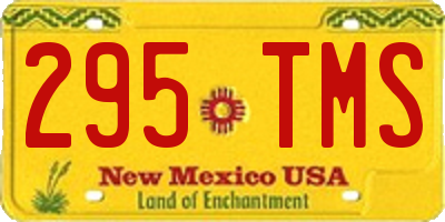 NM license plate 295TMS