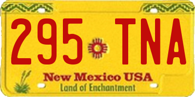 NM license plate 295TNA