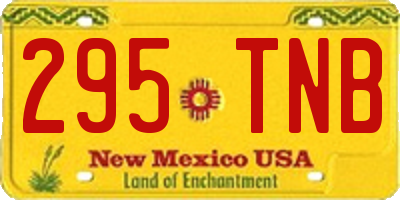 NM license plate 295TNB