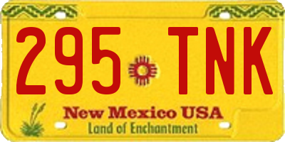NM license plate 295TNK