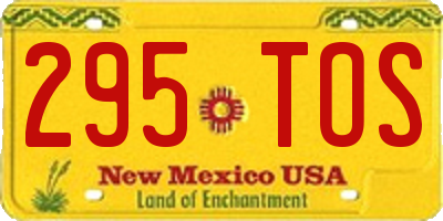 NM license plate 295TOS