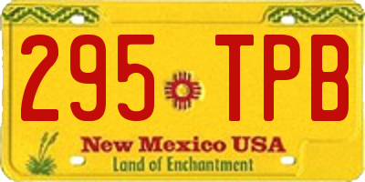 NM license plate 295TPB