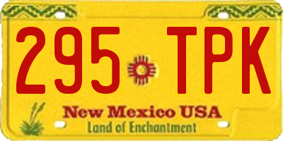 NM license plate 295TPK