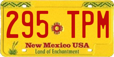 NM license plate 295TPM