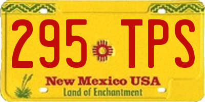 NM license plate 295TPS