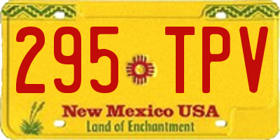 NM license plate 295TPV