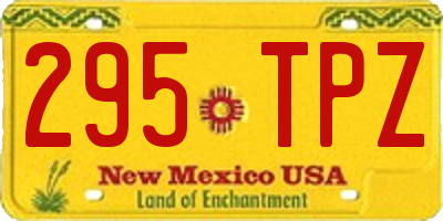 NM license plate 295TPZ