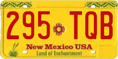 NM license plate 295TQB