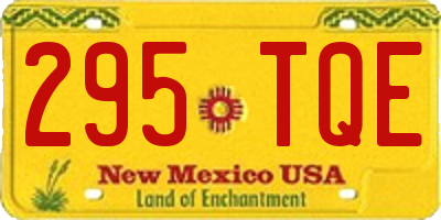 NM license plate 295TQE