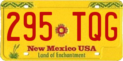 NM license plate 295TQG