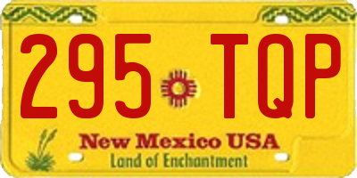 NM license plate 295TQP