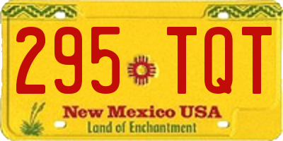 NM license plate 295TQT