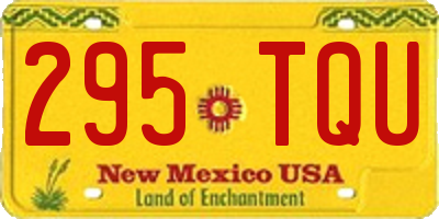 NM license plate 295TQU