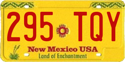 NM license plate 295TQY