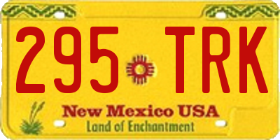 NM license plate 295TRK