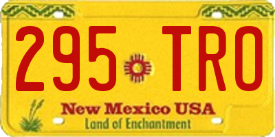 NM license plate 295TRO