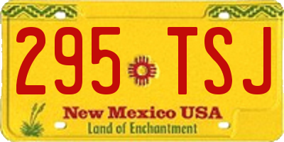 NM license plate 295TSJ