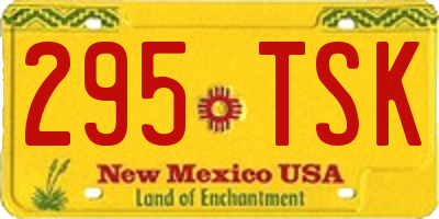 NM license plate 295TSK