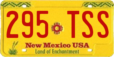 NM license plate 295TSS