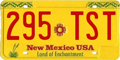 NM license plate 295TST