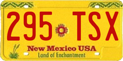 NM license plate 295TSX