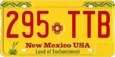 NM license plate 295TTB