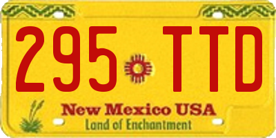 NM license plate 295TTD