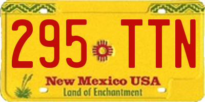 NM license plate 295TTN