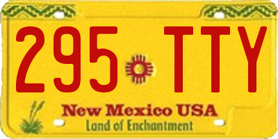 NM license plate 295TTY