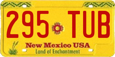 NM license plate 295TUB