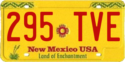NM license plate 295TVE
