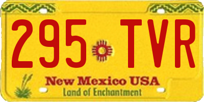 NM license plate 295TVR