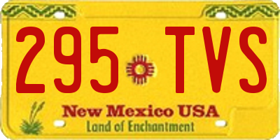 NM license plate 295TVS