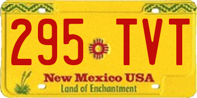 NM license plate 295TVT