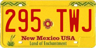 NM license plate 295TWJ
