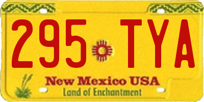 NM license plate 295TYA