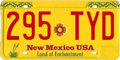 NM license plate 295TYD