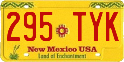 NM license plate 295TYK