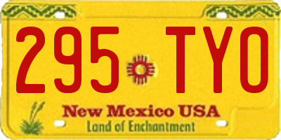 NM license plate 295TYO