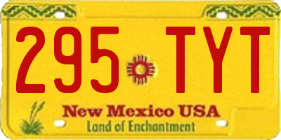 NM license plate 295TYT