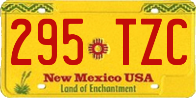 NM license plate 295TZC